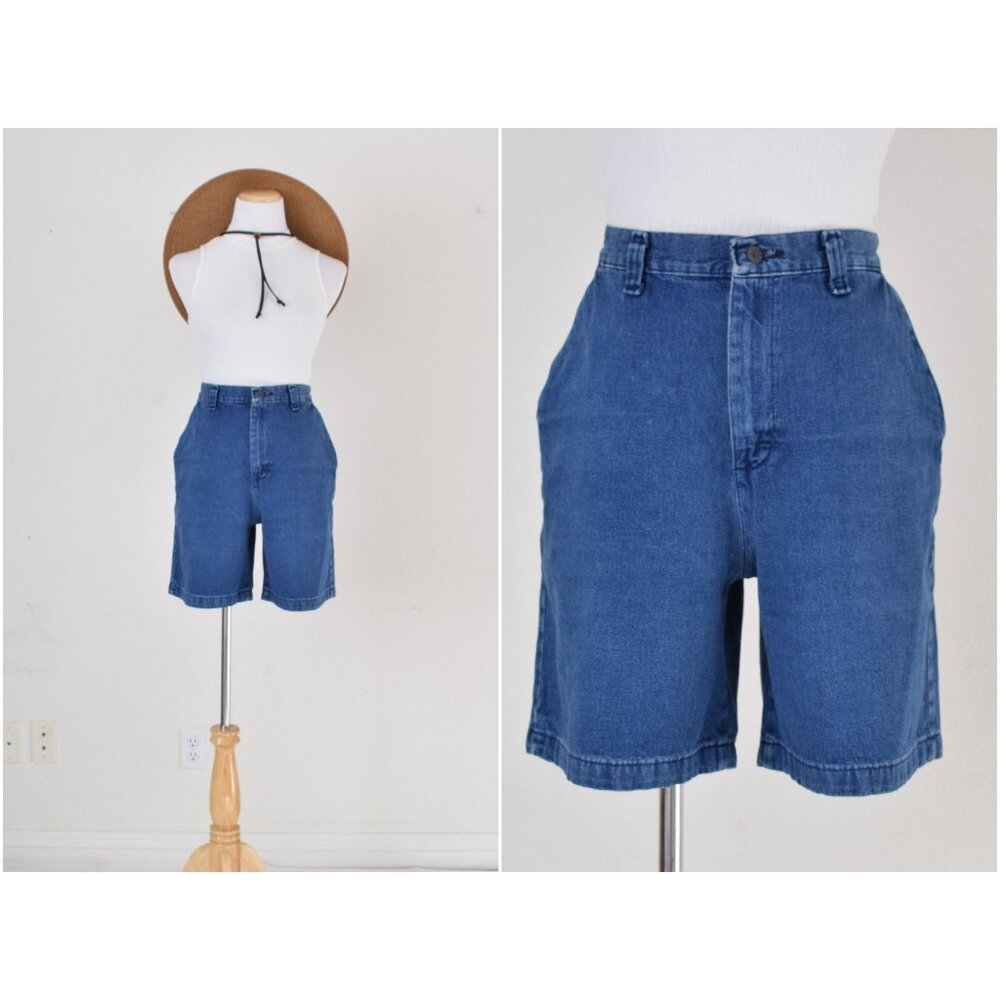 Vintage‎ 90s High Waist Blue Denim Shorts by Riders Casuals | 31 waist